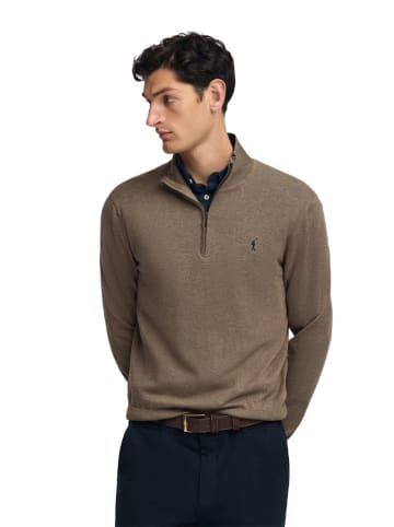 Polo Club Sweter w kolorze jasnobrązowym