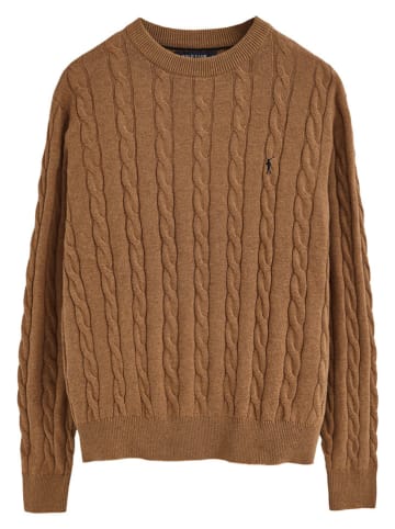 Polo Club Sweter w kolorze jasnobrązowym