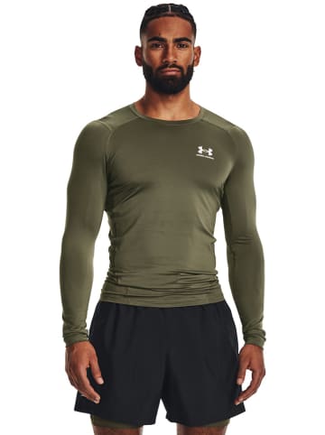 Under Armour Koszulka sportowa "HG Armour Comp" w kolorze khaki