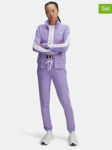 Under Armour 2tlg. Set: Trainingsjacke & -hose in Lila