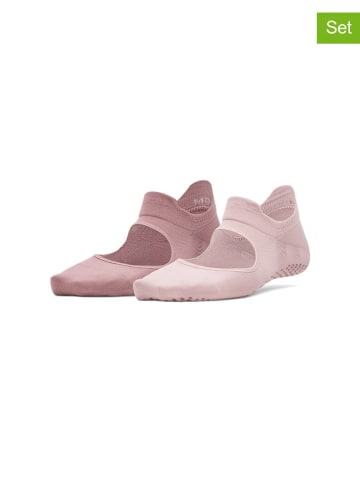 Under Armour 2er-Set: Funktionssocken in Rosa