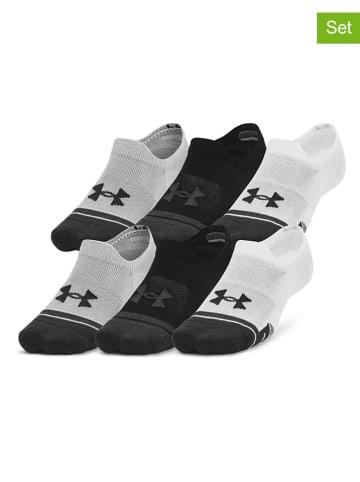 Under Armour Skarpety sportowe (3 pary) "Performance Tech" w kolorze szaro-czarnym