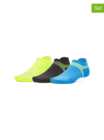 Under Armour 3-delige set: functionele sokken zwart/blauw/geel