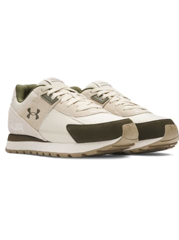 Under Armour Leren hardloopschoenen beige/kaki