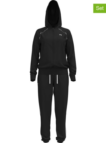 Under Armour 2tlg. Set: Trainingsjacke & -hose in Schwarz
