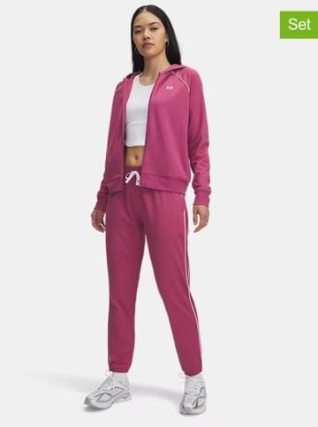Under Armour 2tlg. Set: Trainingsjacke & -hose in Pink