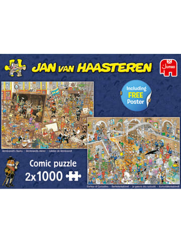 Jumbo 2x 1.000tlg. Puzzle "Jan van Haasteren - Ausflug ins Museum" - ab 12 Jahren
