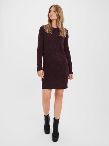 Vero Moda Sukienka dzianinowa w kolorze bordowym