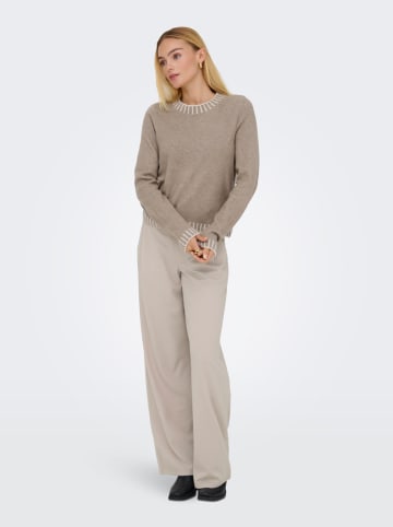 ONLY Sweter w kolorze szarobrązowym