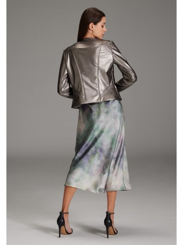 SWING Kunstlederjacke in Silber