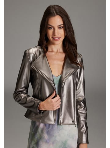 SWING Kunstlederjacke in Silber