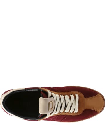 Högl Leder-Sneakers in Rot/ Hellbraun