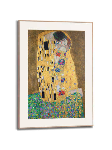 Orangewallz Gerahmter Kunstdruck "Gustav Klimt - the kiss"