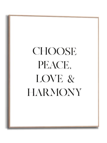 Orangewallz Ingelijste kunstdruk "Choose Peace" - (B)40 x (H)50 cm
