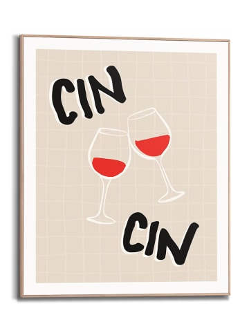 Orangewallz Ingelijste kunstdruk "Cin Cin Cheers" - (B)40 x (H)50 cm