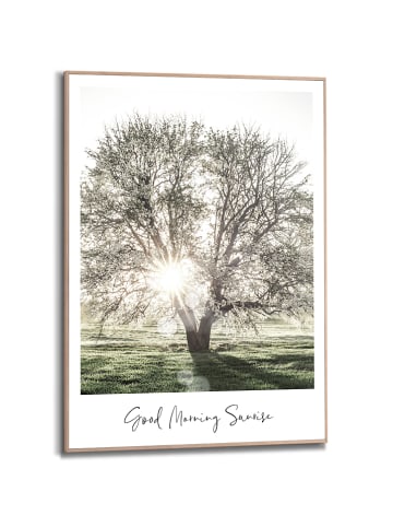 Orangewallz Ingelijste kunstdruk "Sunray Green View" - (B)50 x (H)70 cm