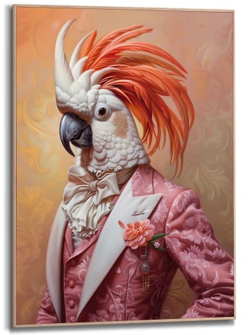 Orangewallz Ingelijste kunstdruk "Cockatoo Portrait" - (B)50 x (H)70 cm