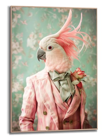 Orangewallz Ingelijste kunstdruk "Dressed Pink Bird"