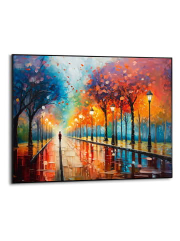 Orangewallz Ingelijste kunstdruk "Colourful Lane" - (B)70 x (H)50 cm