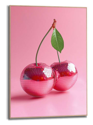 Orangewallz Ingelijste kunstdruk "Glitter Bal Cherries" - (B)50 x (H)70 cm