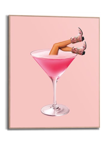 Orangewallz Gerahmter Kunstdruck "Playful Pink Boots"