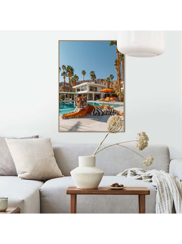 Orangewallz Gerahmter Kunstdruck "Palm Spring Tiger"