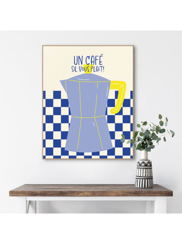 Orangewallz Ingelijste kunstdruk "Un Cafe"