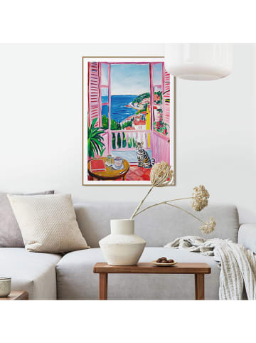 Orangewallz Gerahmter Kunstdruck "Louvre Balcony"