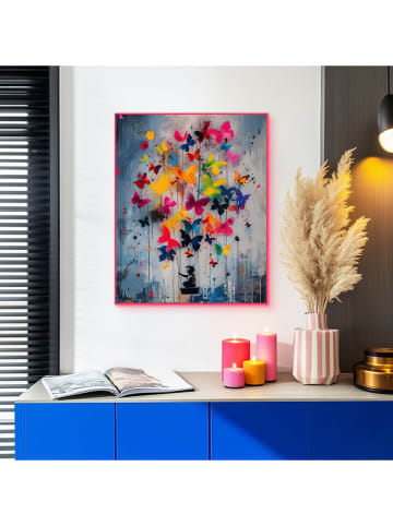 Orangewallz Gerahmter Kunstdruck "Bright Butterflies"