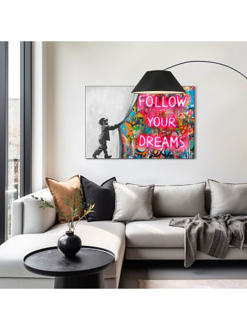 Orangewallz Ingelijste kunstdruk "Curtain Boy"