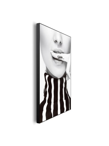 Orangewallz Ingelijste kunstdruk ''Lady Lips Shhh"