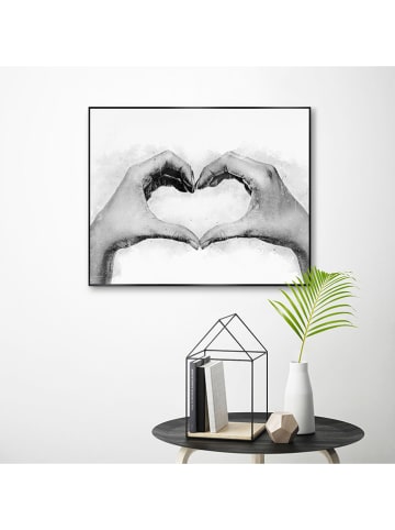 Orangewallz Druk artystyczny "Heart Love" w ramce