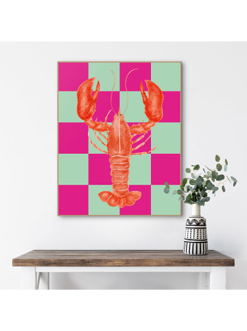 Orangewallz Ingelijste kunstdruk "Lobster Pink Mint"