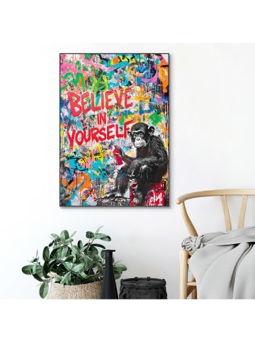 Orangewallz Gerahmter Kunstdruck "Monkey Graffiti"