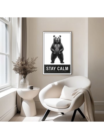 Orangewallz Druk artystyczny "Stay Calm" w ramce