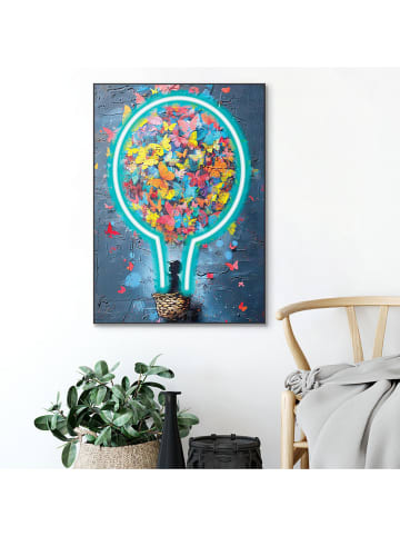 Orangewallz Ingelijste kunstdruk "Balloon Kid"