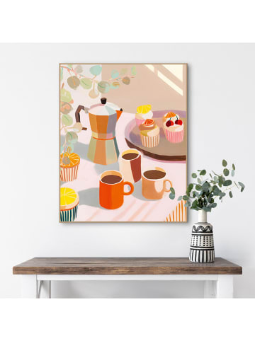 Orangewallz Druk artystyczny "Coffee Scene" w ramce