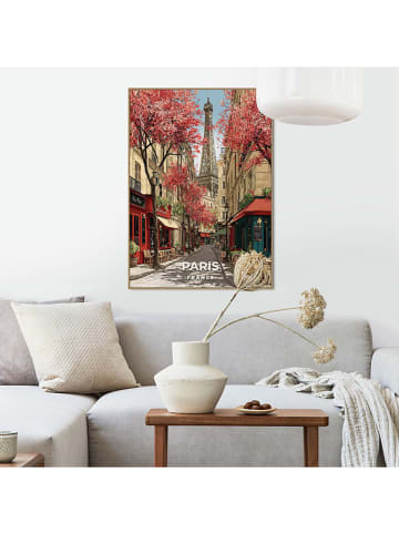 Orangewallz Druk artystyczny "Paris - Vintage" w ramce