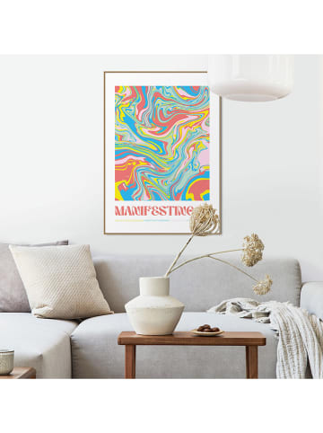 Orangewallz Gerahmter Kunstdruck "Happy Vibes"