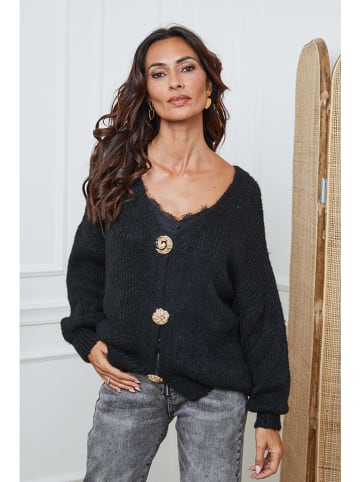Joséfine Cardigan "Believe" in Schwarz