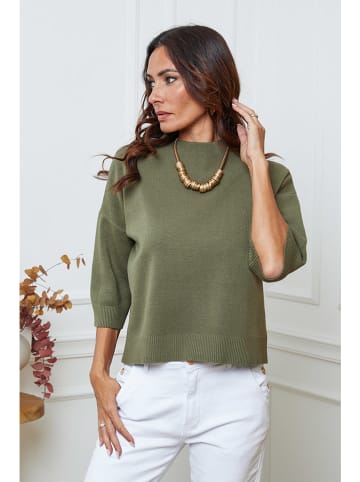 Joséfine Sweter "Dylia" w kolorze khaki