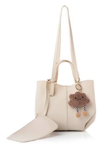 Lucky Bees Schultertasche in Creme - (B)28 x (H)22 x (T)13 cm