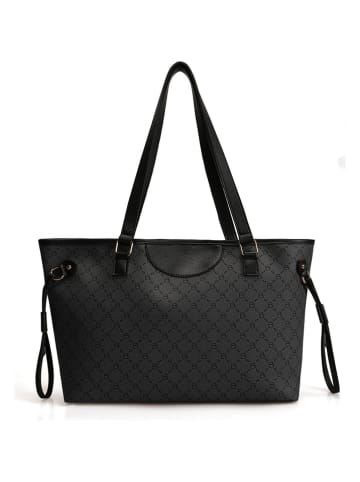 Lucky Bees Shopper in Schwarz/ Grau - (B)50 x (H)28 x (T)15 cm