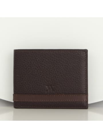 Lucky Bees Leren portemonnee bruin - (B)11 x (H)8 cm