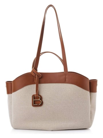 Lucky Bees Schultertasche in Creme/ Hellbraun - (B)42 x (H)25 x (T)19 cm