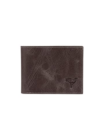 Lucky Bees Leder-Geldbörse in Braun - (B)11 x (H)8 x (T)2 cm