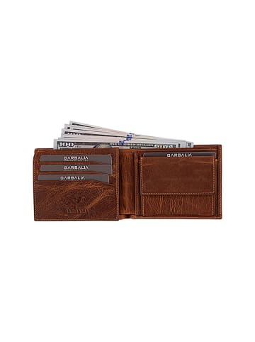 Lucky Bees Leder-Geldbörse in Hellbraun - (B)11 x (H)8 x (T)2 cm