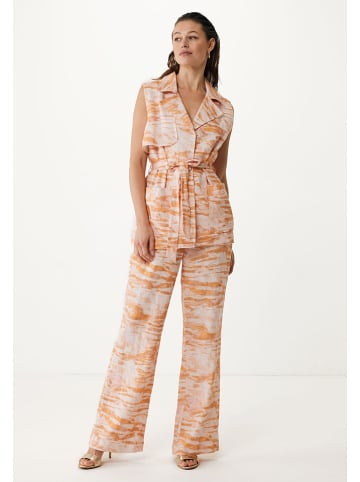 Mexx Leinen-Weste in Orange/ Rosé