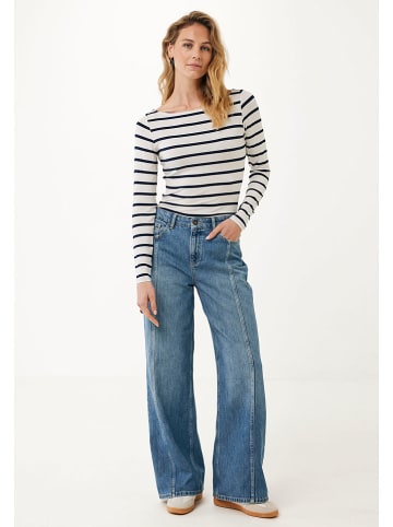 Mexx Longsleeve in Weiß/ Dunkelblau