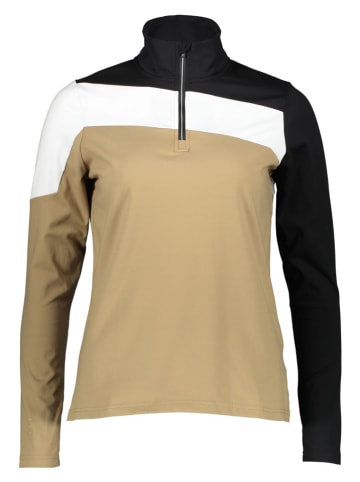Killtec Functionele longsleeve "KSW 258" lichtbruin/wit/zwart